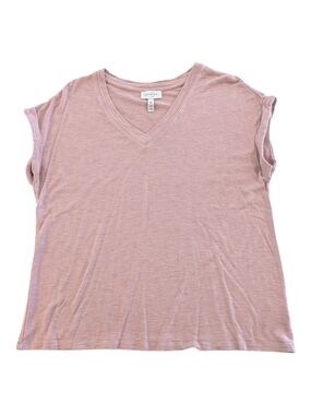 Jessica Simpson Dusty Mauve V-Neck Short Sleeve Tee